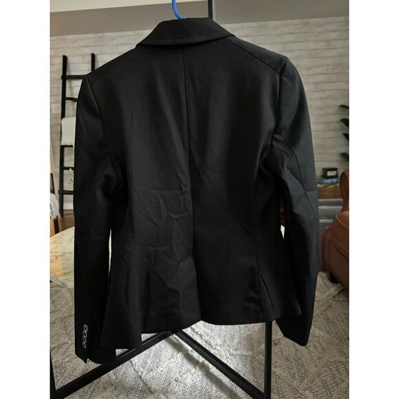 Express One Button Blazer Black Suit Top For Womens Size 4 - Picture 2 of 5